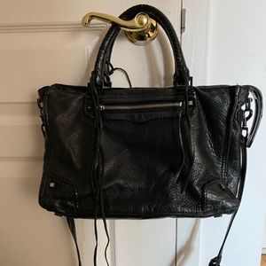 REBECCA MINKOFF Regan authentic leather black bag